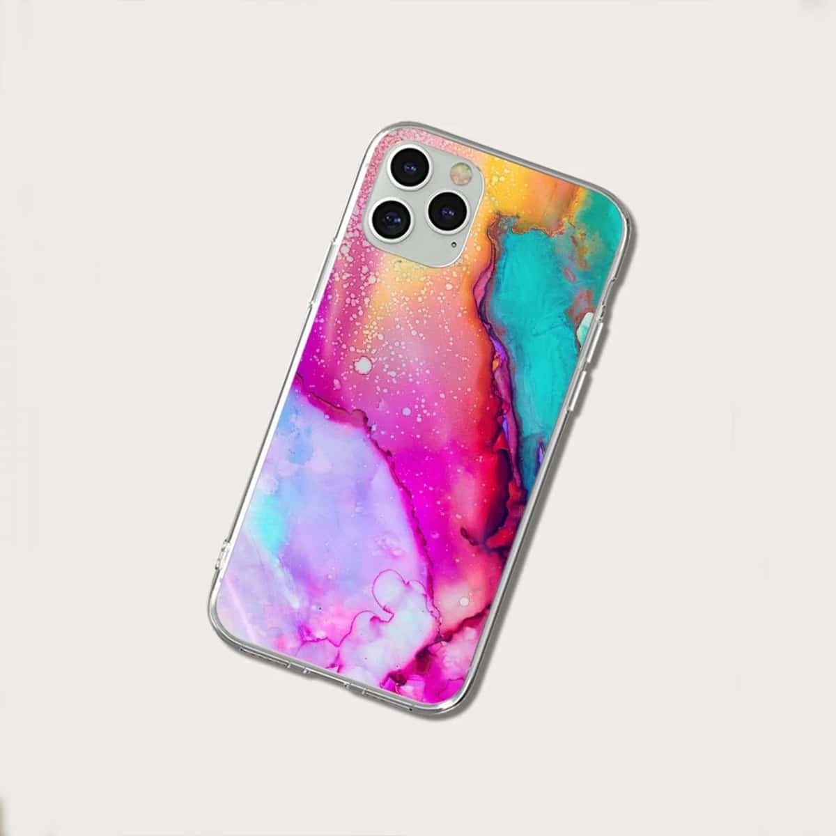 

Marble Print Phone Case, Pink