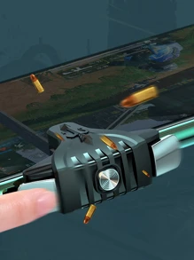 1pair Physical Auxiliary Button Shooting Game Controller - Black - View 6