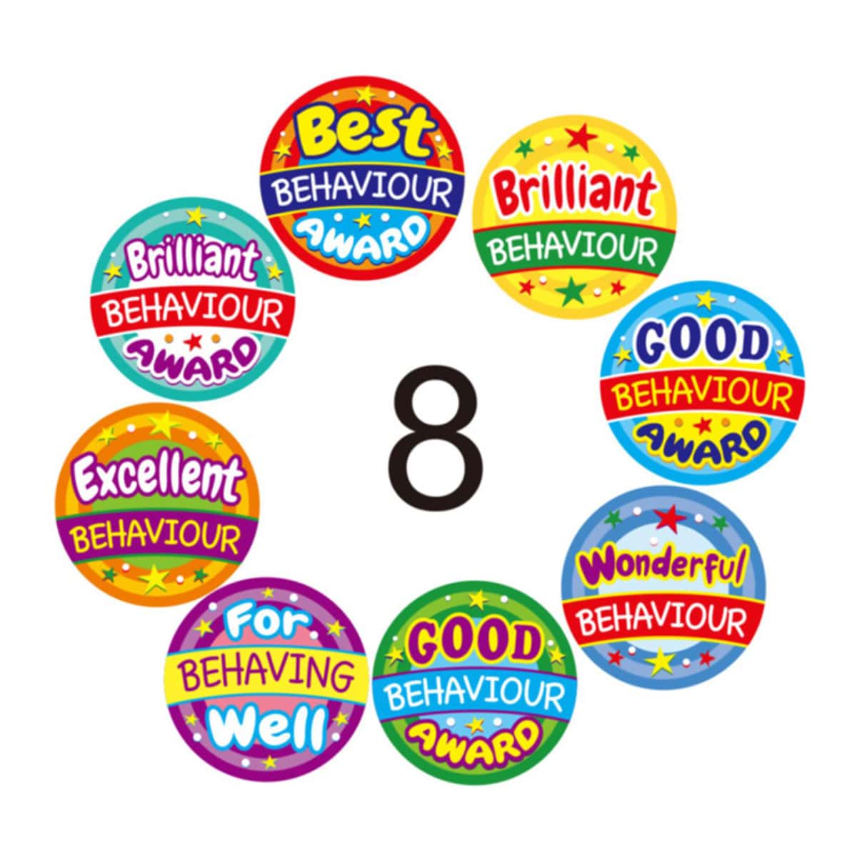 

500pcs Letter Graphic Sticker, Multicolor