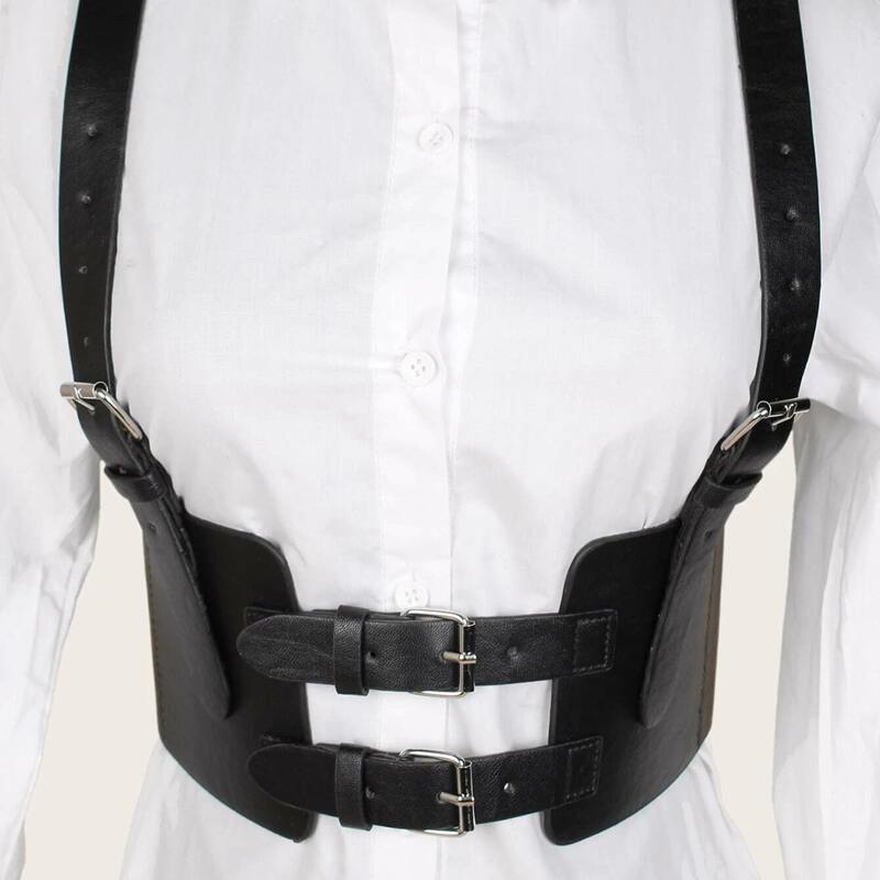 

Harness Metal Buckle Belt, Black