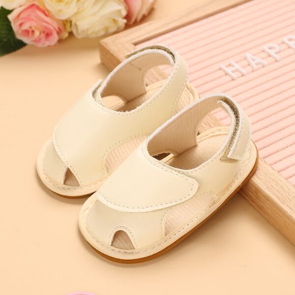 

Baby Boy Velcro Strap Cut Out Sandals, Beige