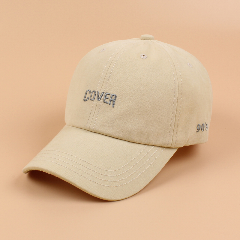 

Letter Graphic Embroidery Baseball Cap, Beige