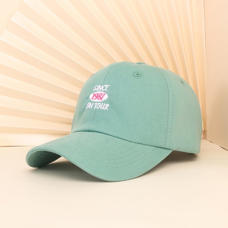 

Letter Graphic Embroidery Baseball Cap, Green