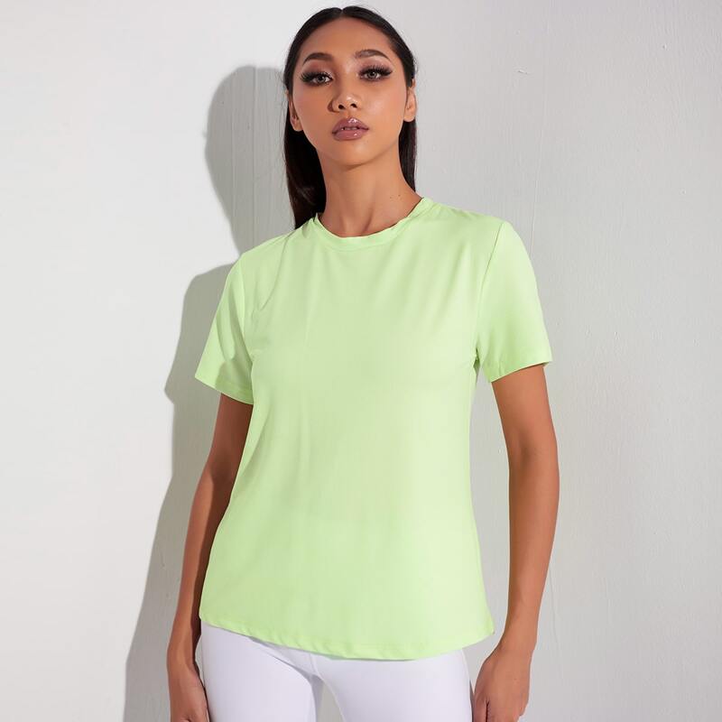 

Breathable Absorbs Sweat Sports Tee, Lime green