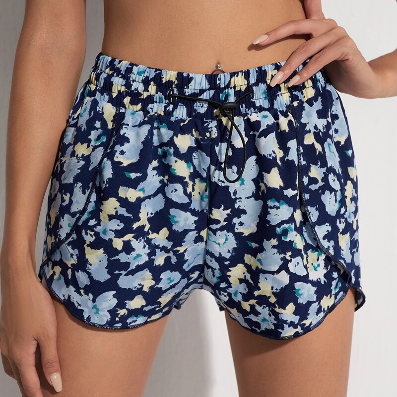 

Allover Print Softness Breathable Sports Shorts, Multicolor