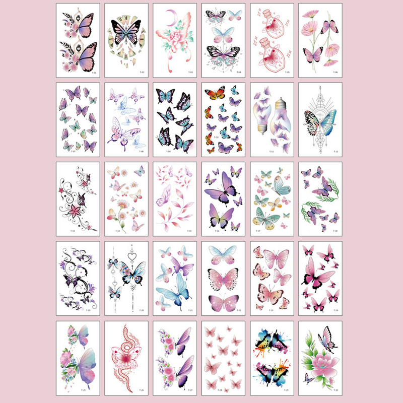 

30sheets Cartoon Tattoo Sticker, Multicolor