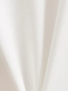 SHEIN Unity 口号图案短款背心 我不害羞，我只是不喜欢你 - 白色 - 查看 3