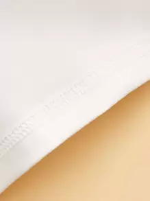 SHEIN Unity 口号图案短款背心 我不害羞，我只是不喜欢你 - 白色 - 查看 4