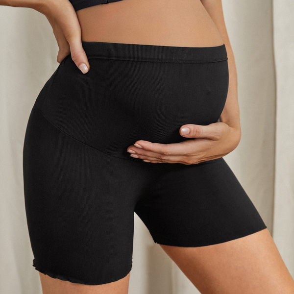 

Maternity Plain Shorts, Black