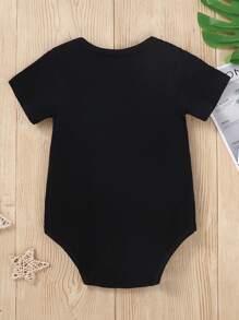 Bodysuits Em bé Slogan - màu đen - Xem 2