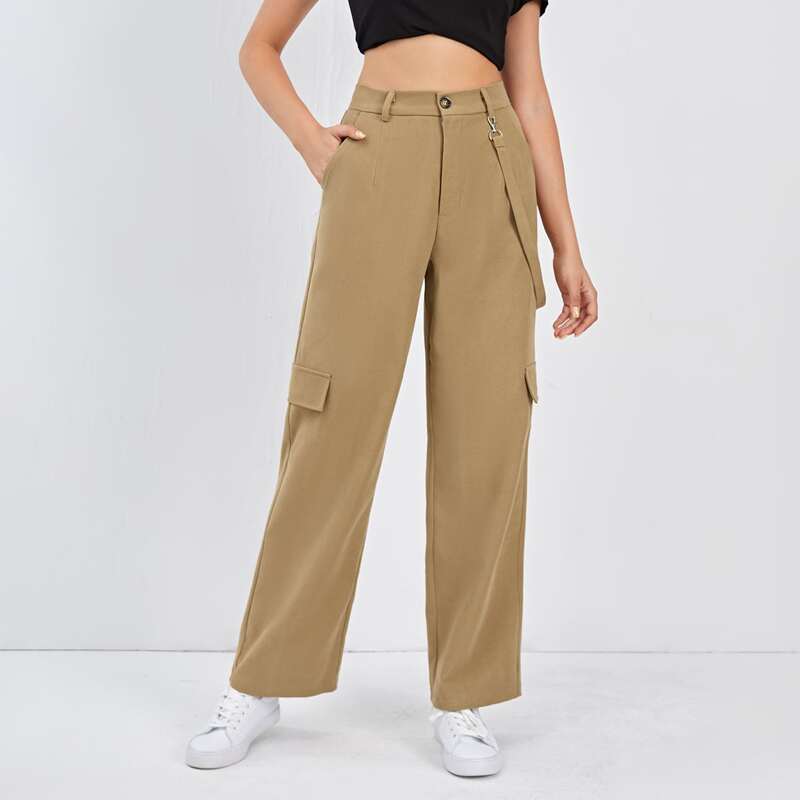

Solid Tape Cargo Pants, Khaki