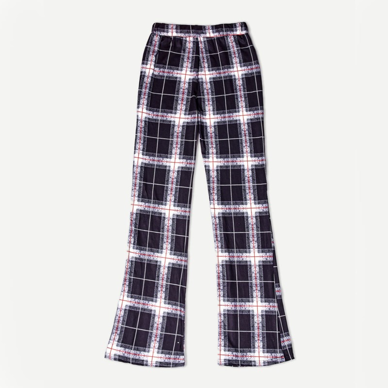 

Plaid Flared Pants, Multicolor