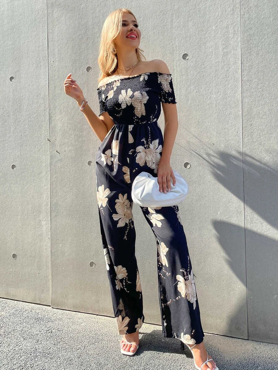 Áo liền quần viền lá sen Hoa Thanh lịch - Nhiều màu - Xem 1