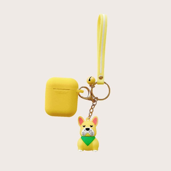 

Cartoon Dog Pendant Decor Case For Airpods, Yellow