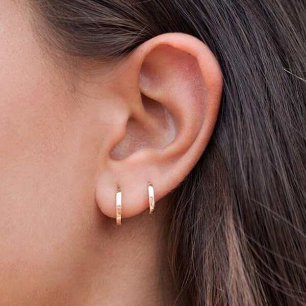 

Minimalist Hoop Earrings, Rose gold