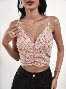 Áo hai dây Xù Họa tiết hoa Boho - Nhiều màu - Xem 1