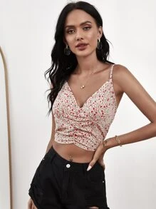 Áo hai dây Xù Họa tiết hoa Boho - Nhiều màu - Xem 3