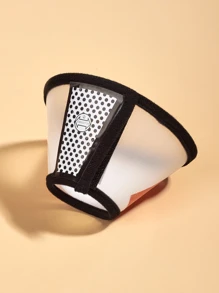 1pc Plain Pet Recovery Collar - White - View 4