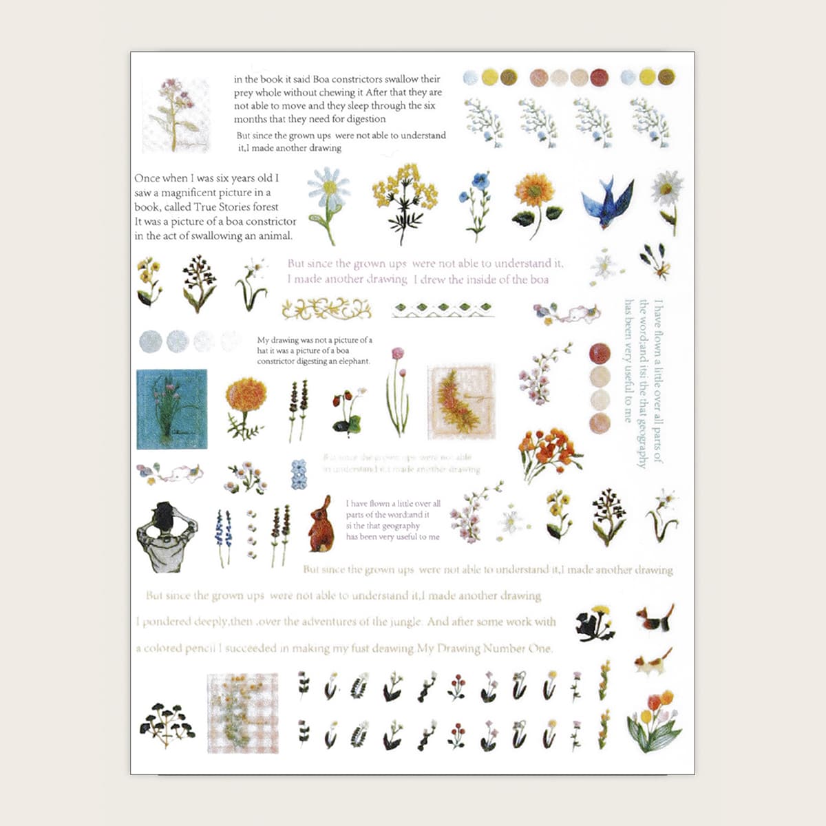 

1sheet Flower Pattern Nail Art Sticker, Multicolor