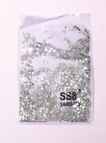 1pack Rhinestone Nail Art Decoration - Pink - View 2