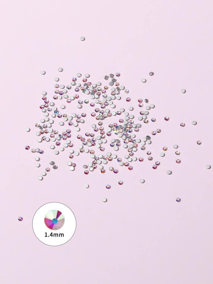 1 Gói Trang Trí Móng Tay Nghệ Thuật Đính Đá Rhinestone DIY Phụ Kiện Trang Trí Móng Tay Đá Quý Cho Móng Tay - Hồng - Xem 3