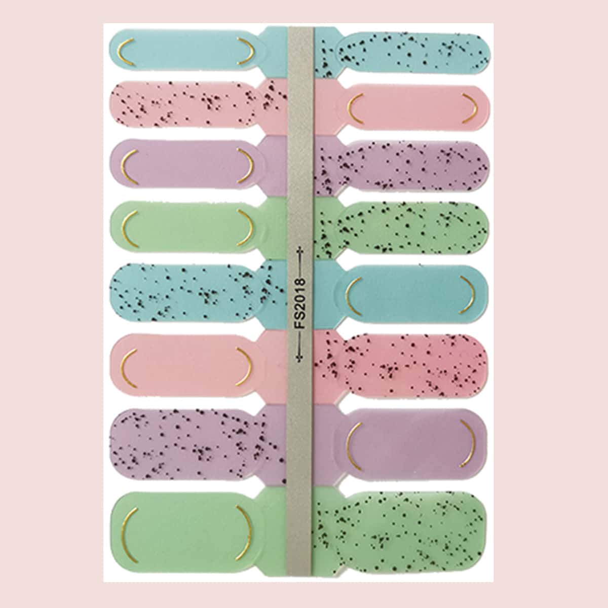 

1sheet Graphic Nail Sticker, Multicolor