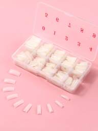 500st långa fyrkantiga falska nagelpressar på naglar Nageltillbehör