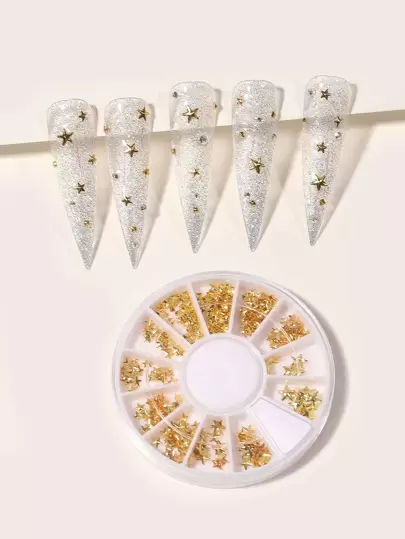 1盒星形美甲装饰 DIY 指甲饰品 美甲宝石 美甲用品 指甲