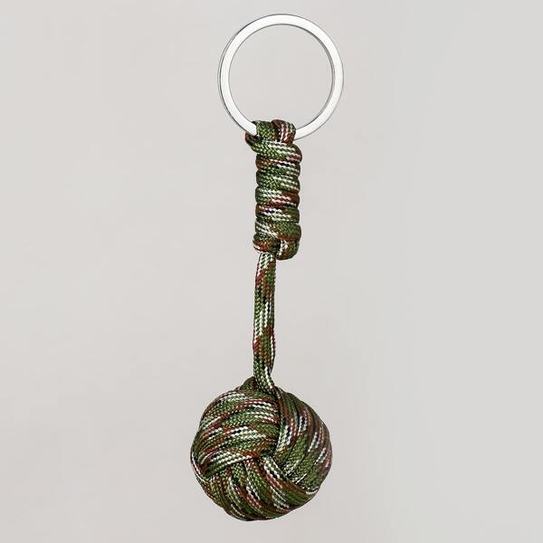 

Braided Ball Charm Keychain, Multicolor