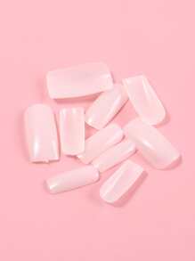 500 Cái Hình Vuông Dài Bấm Móng Tay Giả Trên Móng Tay Đồ Dùng Làm Móng - trắng - Xem 2