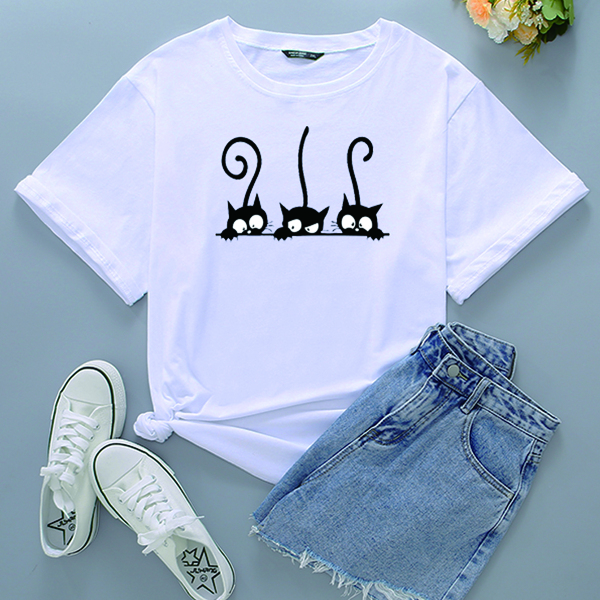 

Plus Cartoon Graphic Tee, White