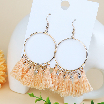 Tassel Decor Drop Earrings