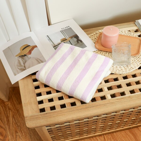 

1pc Striped Pattern Towel, Multicolor