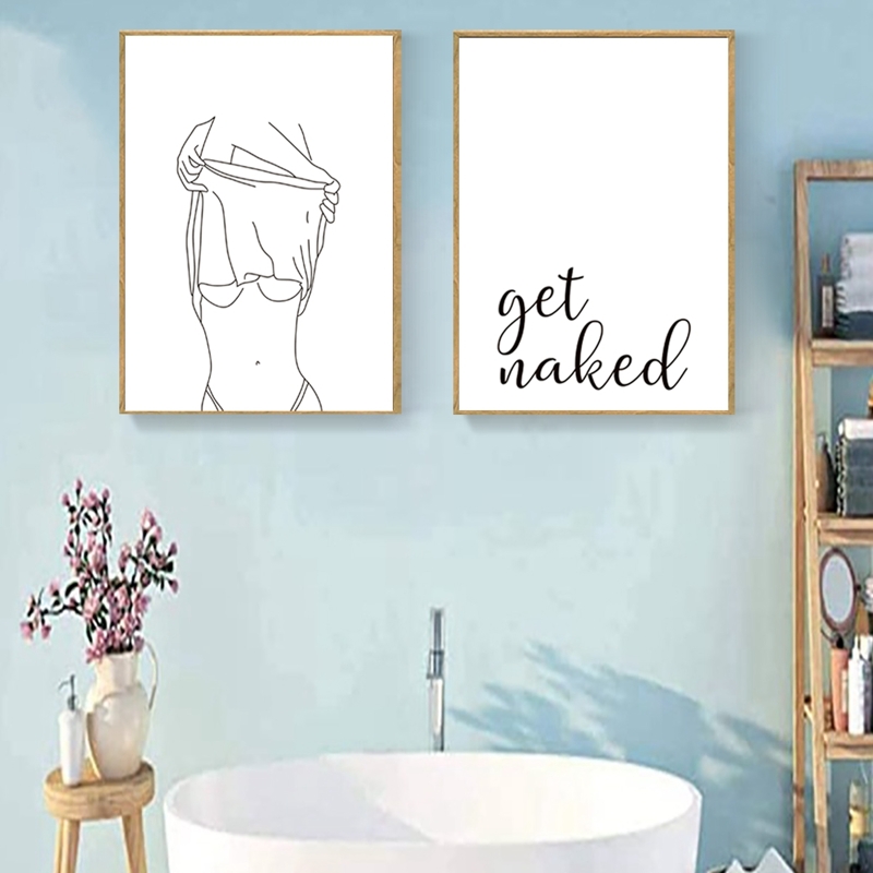 

2pcs Figure Graphic Unframed Painting, Black and white