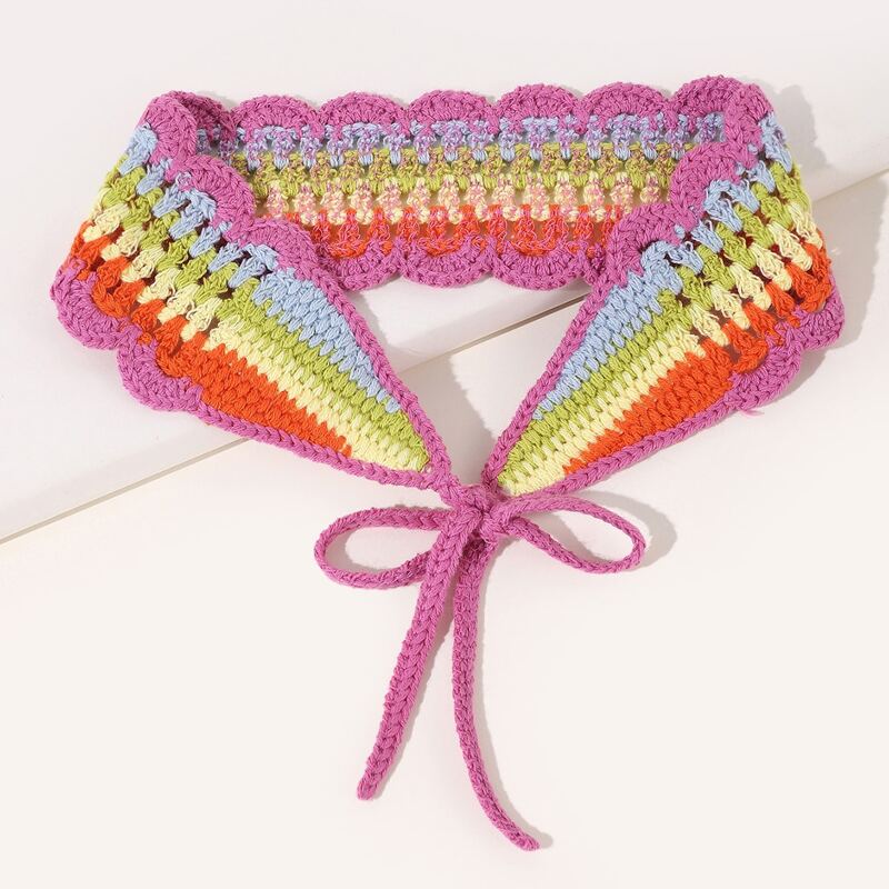 

Scallop Trim Braided Hair Band, Multicolor