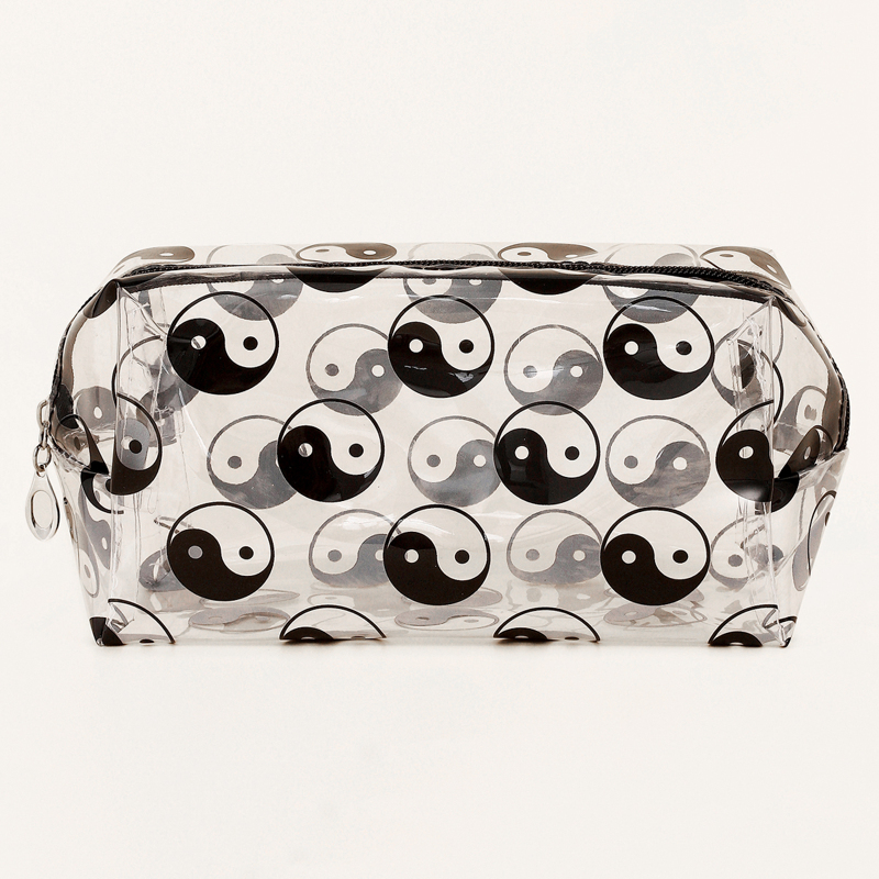 

Graphic Clear Square Makeup Bag, Multicolor