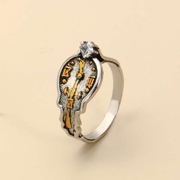 

Rhinestone Decor Ring, Silver