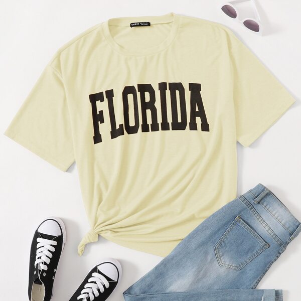 

Letter Graphic Longline Tee, Apricot