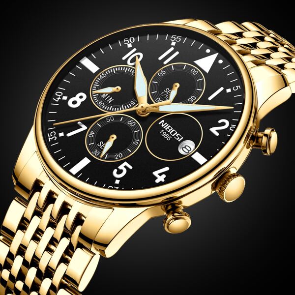 

Men Triple Dial Date Quartz Watch