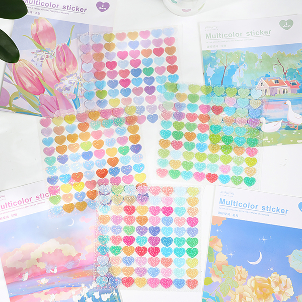 

1pc Random Glitter Heart Sticker, Multicolor
