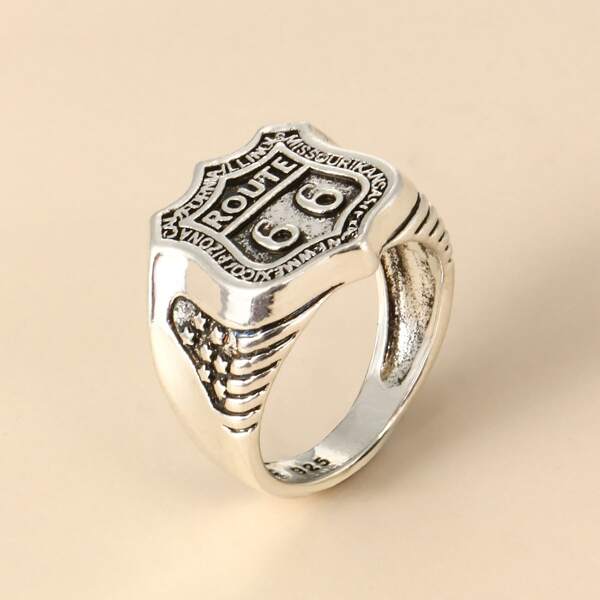 

Letter Engraved Ring, Antique silver