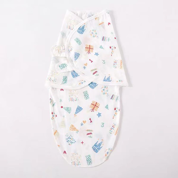 

Baby Unisex Cartoon Graphic Wrap Sleep Bag, White