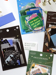 1pack Random Mixed Pattern Sticker - Multicolor - View 1