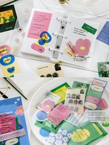 1pack Random Mixed Pattern Sticker - Multicolor - View 3