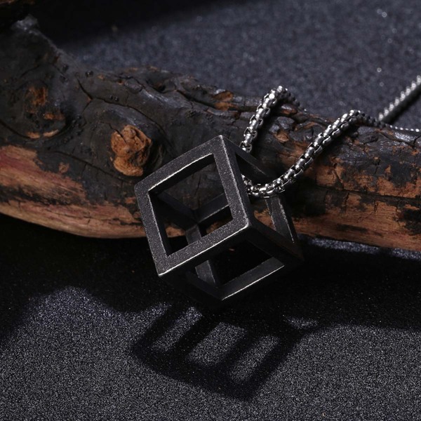 

Men Geo Charm Necklace, Gun black