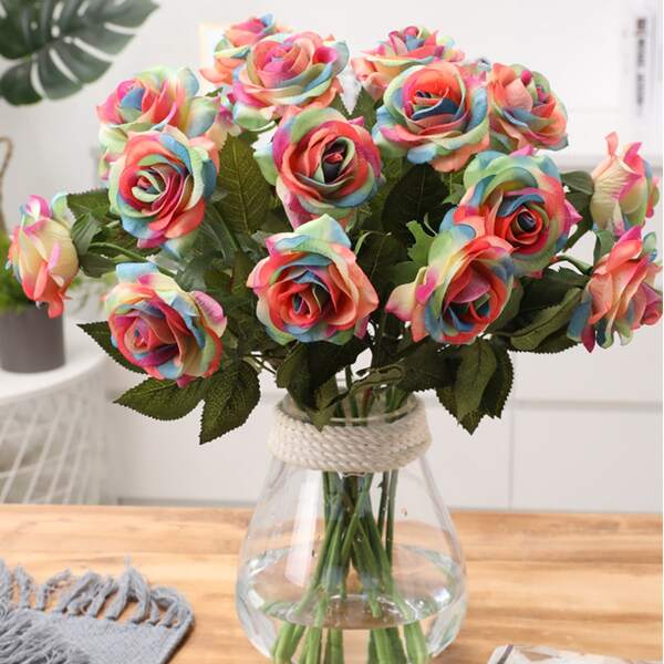 

1branch Artificial Rose, Multicolor