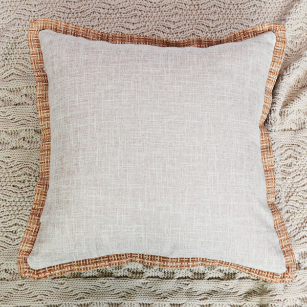 

Contrast Trim Cushion Cover Without Filler, White
