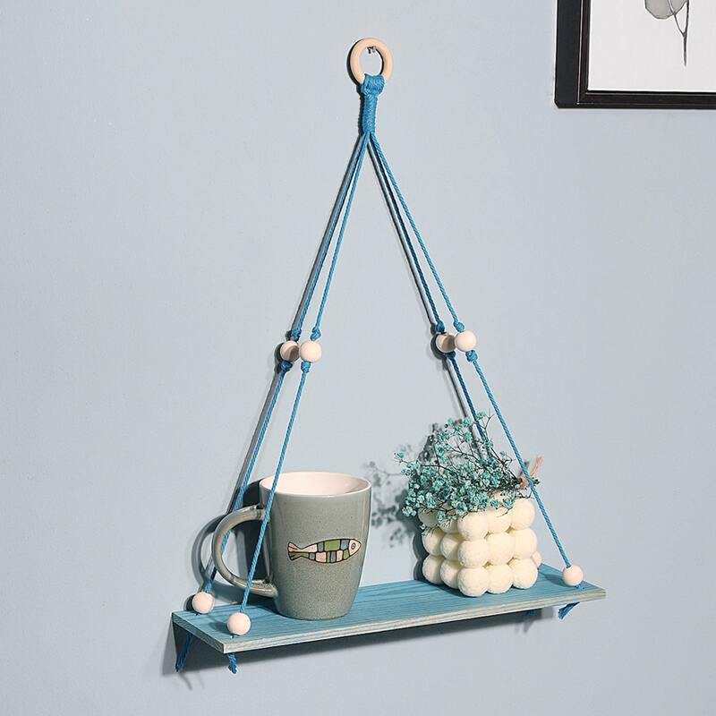 

1pc Woven Wall Hanging Board, Blue
