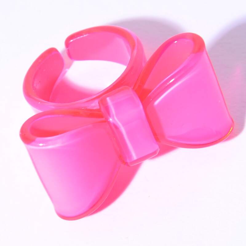 

1pc Bow Decor Ring, Multicolor