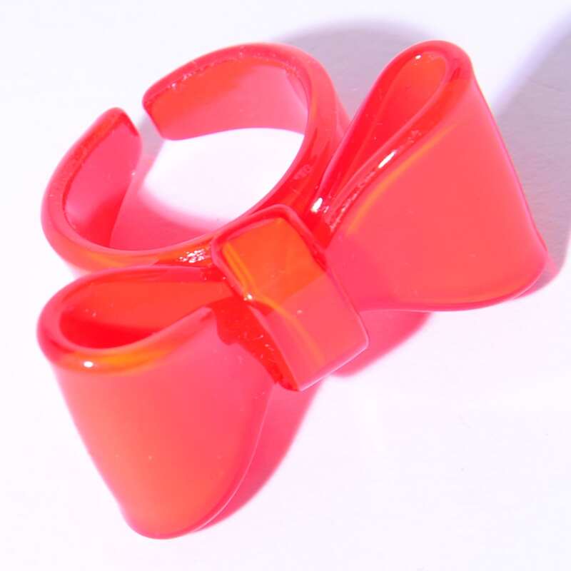 

1pc Bow Decor Ring, Multicolor